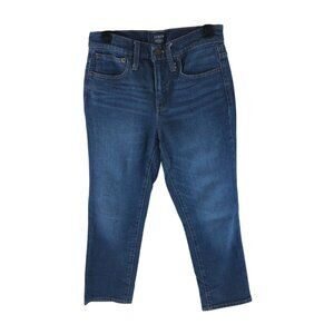J.Crew Essential Straight Jeans Womens 25P Dark Wash Denim Cotton Stretch